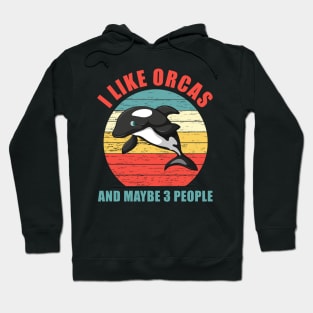 Vintage Killer Whale I Like Orcas And Maybe Like 3 People Hoodie